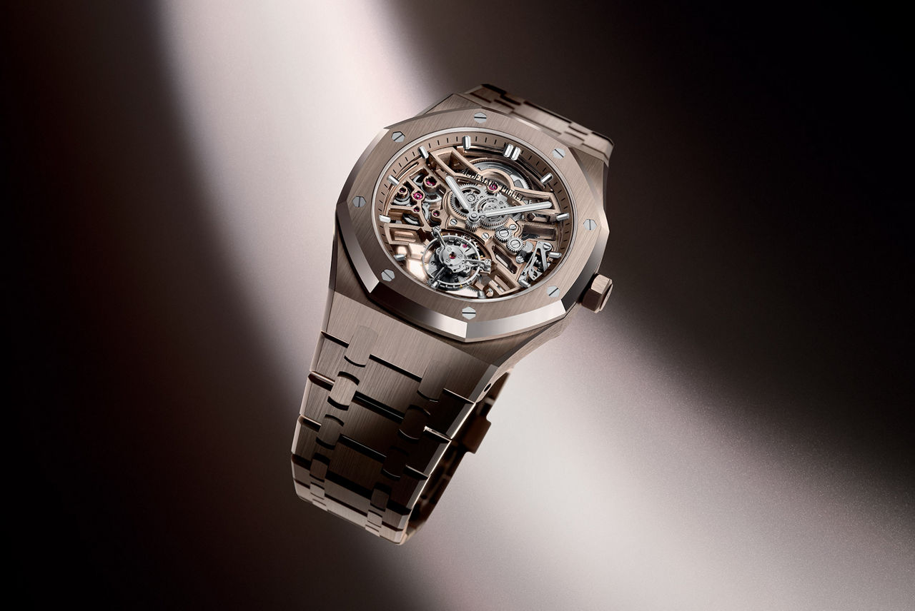 Close up of a Royal Oak watch.