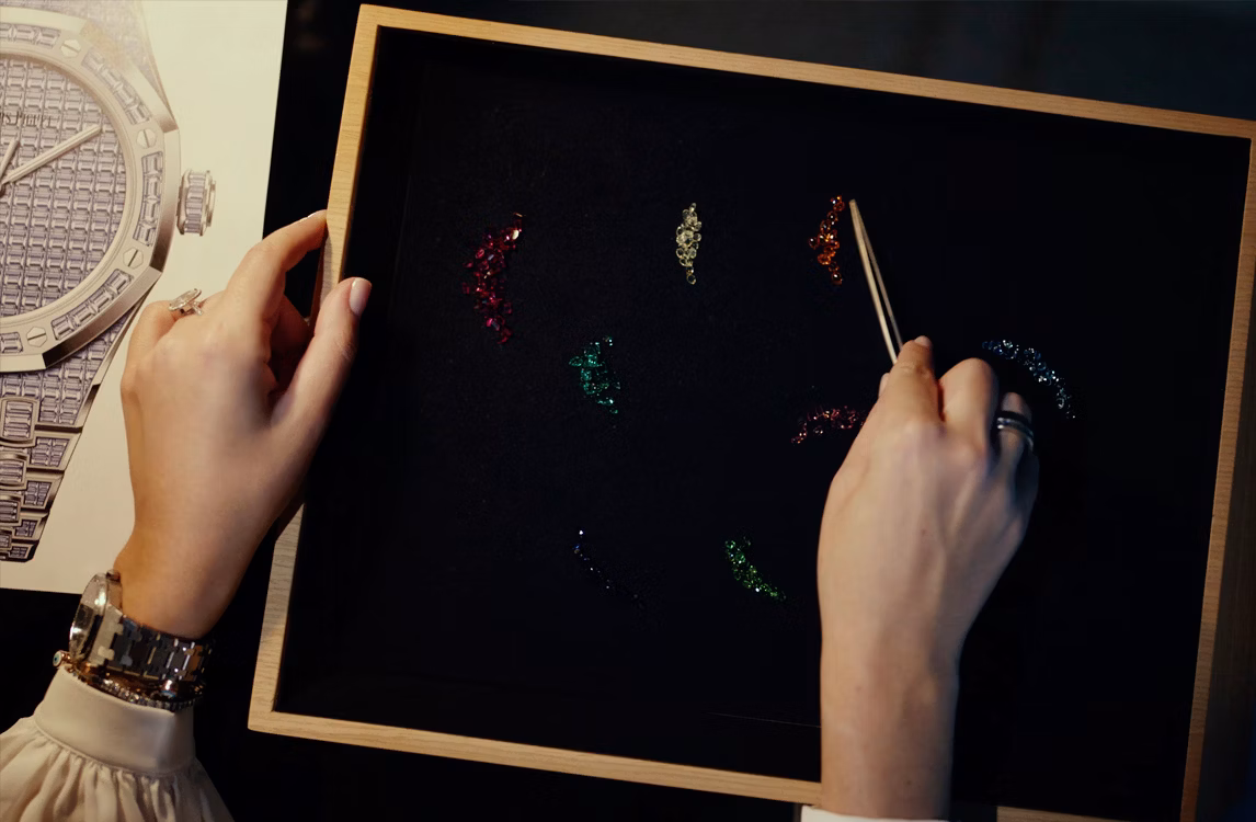 Eine Auswahl von Edelsteinen.