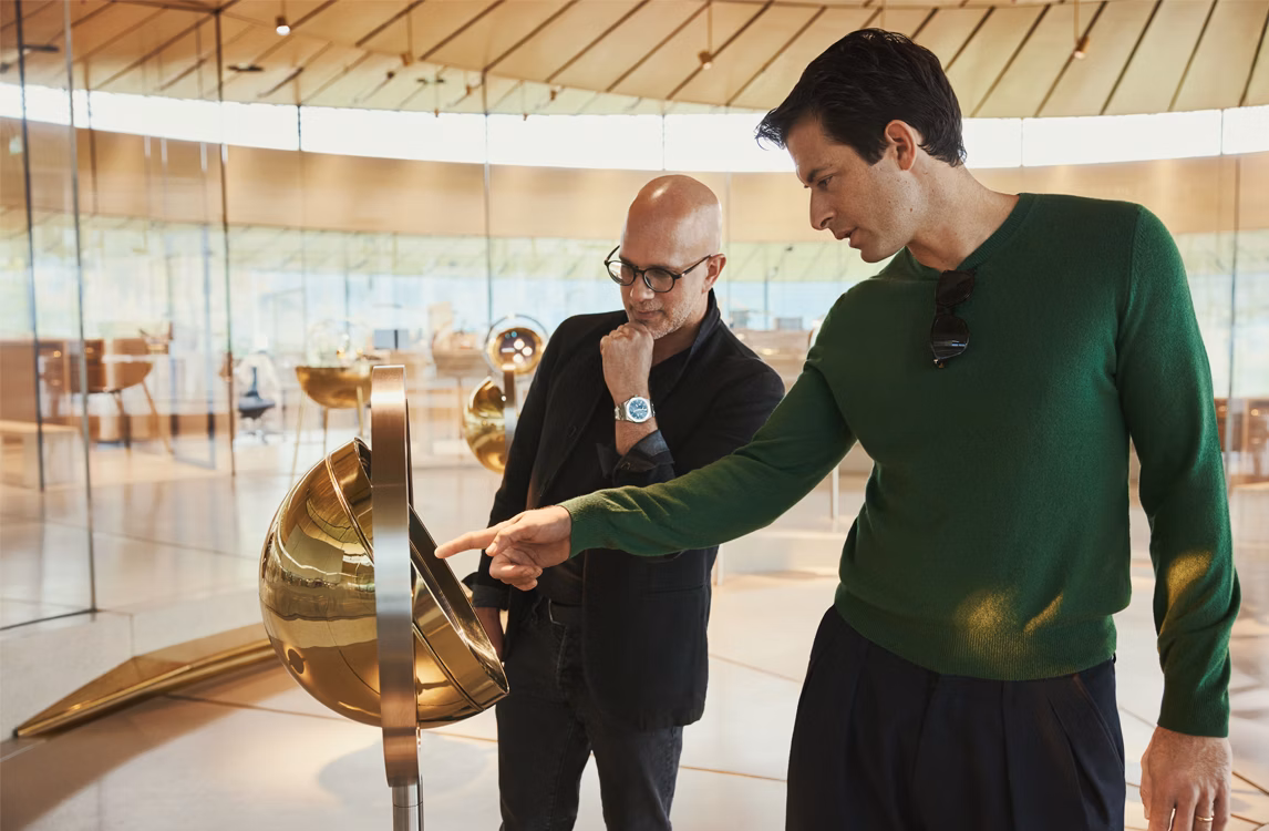 Mark Ronson and Michael Friedman in the Musée Atelier Audemars Piguet