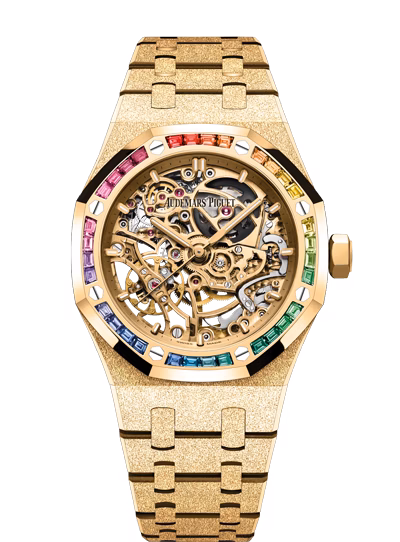 Royal Oak Frosted Gold Double Balance Wheel Openworked 15468BA.YG.1259BA.01-B — 37mm, 18-carat yellow gold