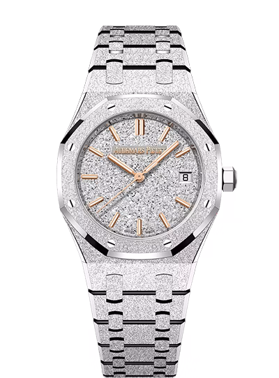 Royal Oak Frosted Gold Selfwinding 77450BC.GG.1361BC.01 — 34mm, 18-carat white gold