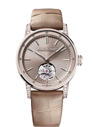 Code 11.59 by Audemars Piguet Selfwinding Flying Tourbillon 26665SG.ZZ.D209CR.01 — 38mm, 18-carat sand gold