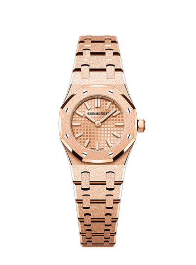 Royal Oak Mini Frosted Gold Quartz 67630OR.GG.1312OR.01-C — 23mm, 18-carat pink gold