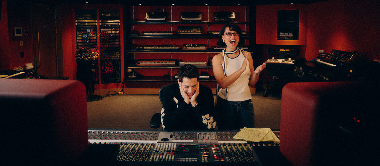 RAYE and Mark Ronson in the recording studio