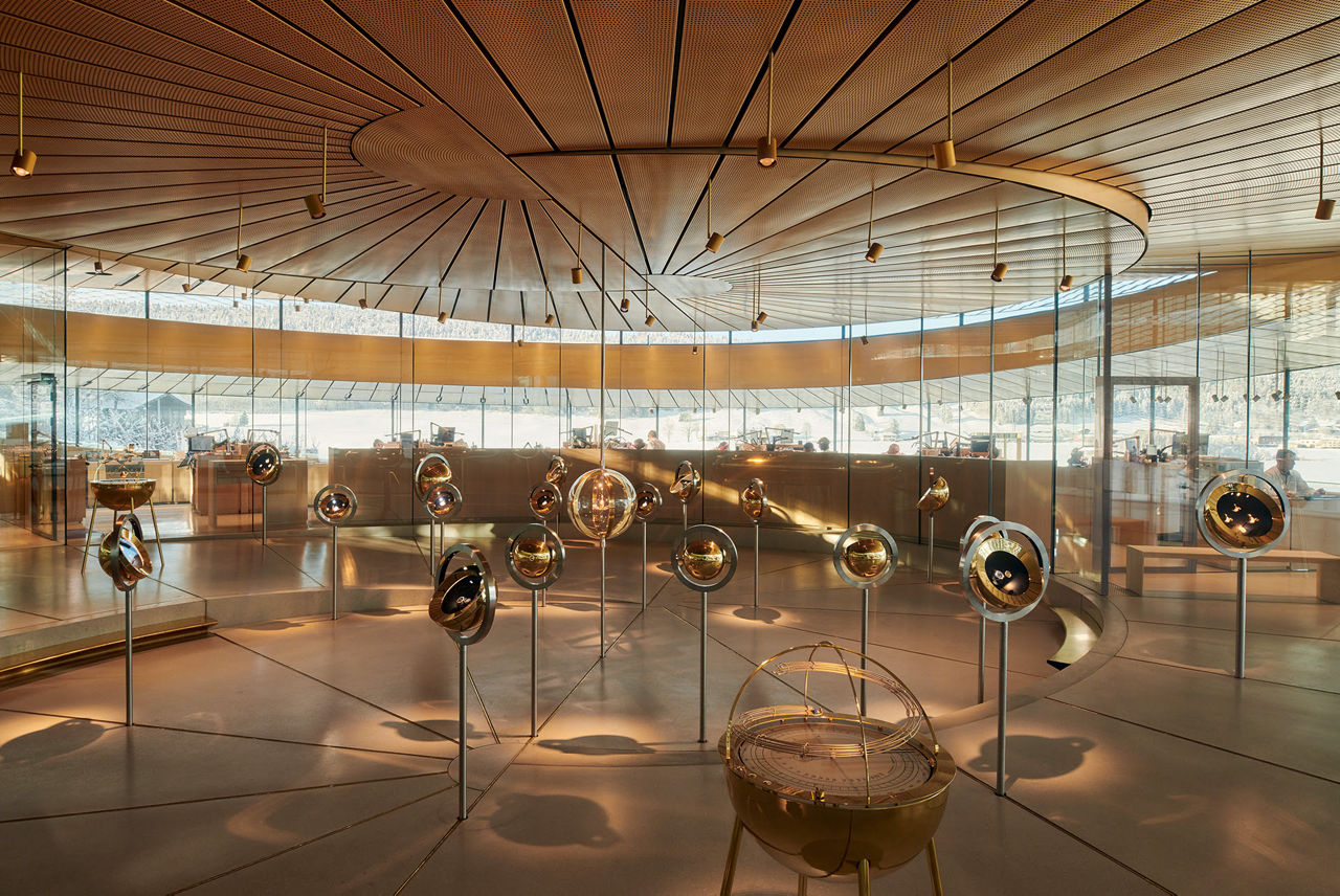 Vista degli interni del Musée Atelier Audemars Piguet.