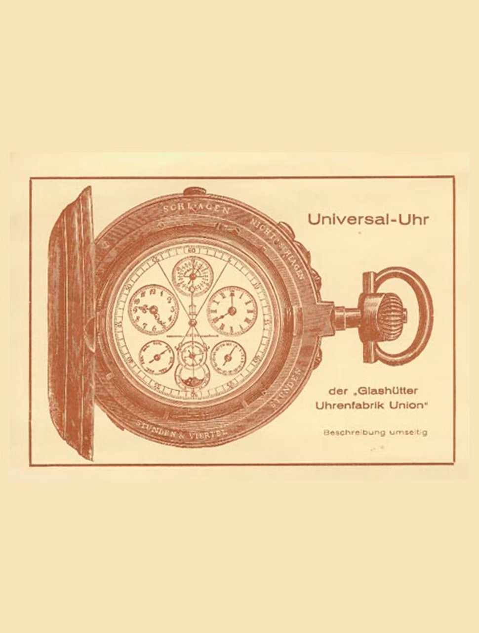 Archivio pubblicitario dell’orologio da tasca Universelle.