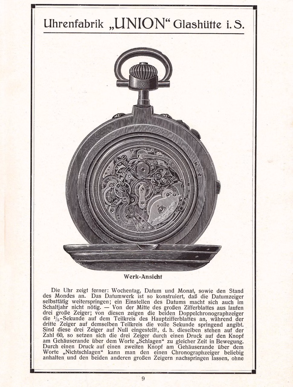 Archivio pubblicitario dell’orologio da tasca Universelle.