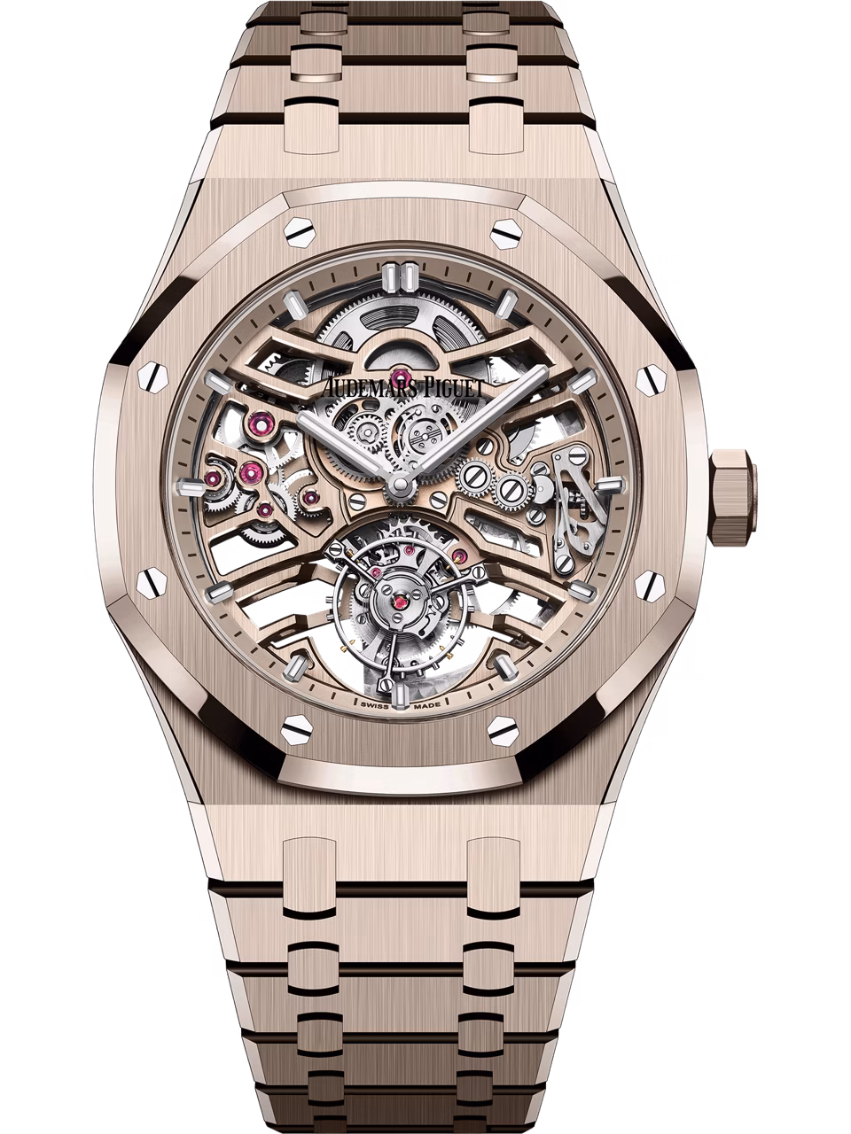 Imagen vertical del reloj Tourbillon Volante Automático Esqueletizado
