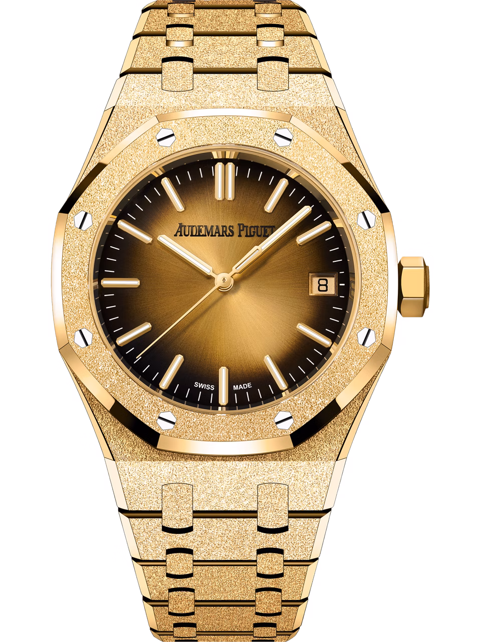 Immagine in posizione verticale dell’orologio Frosted Gold Automatico