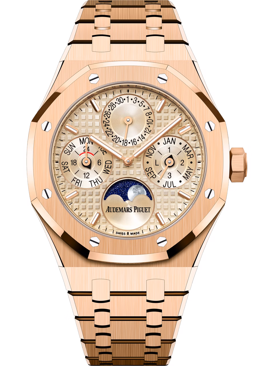 Imagen vertical del reloj Calendario Perpetuo Automático