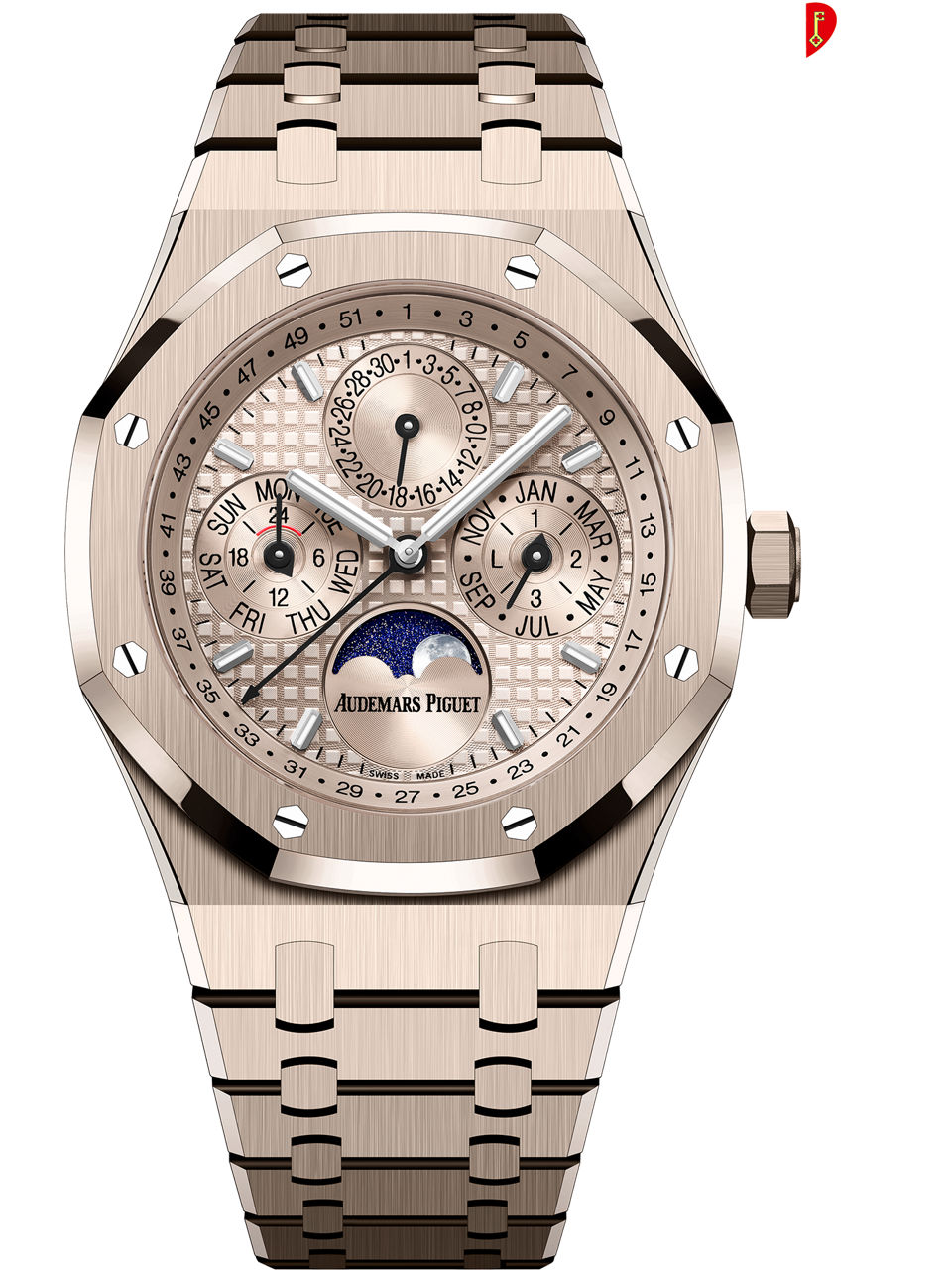 Das Gehäuse der Uhr in Nahaufnahme