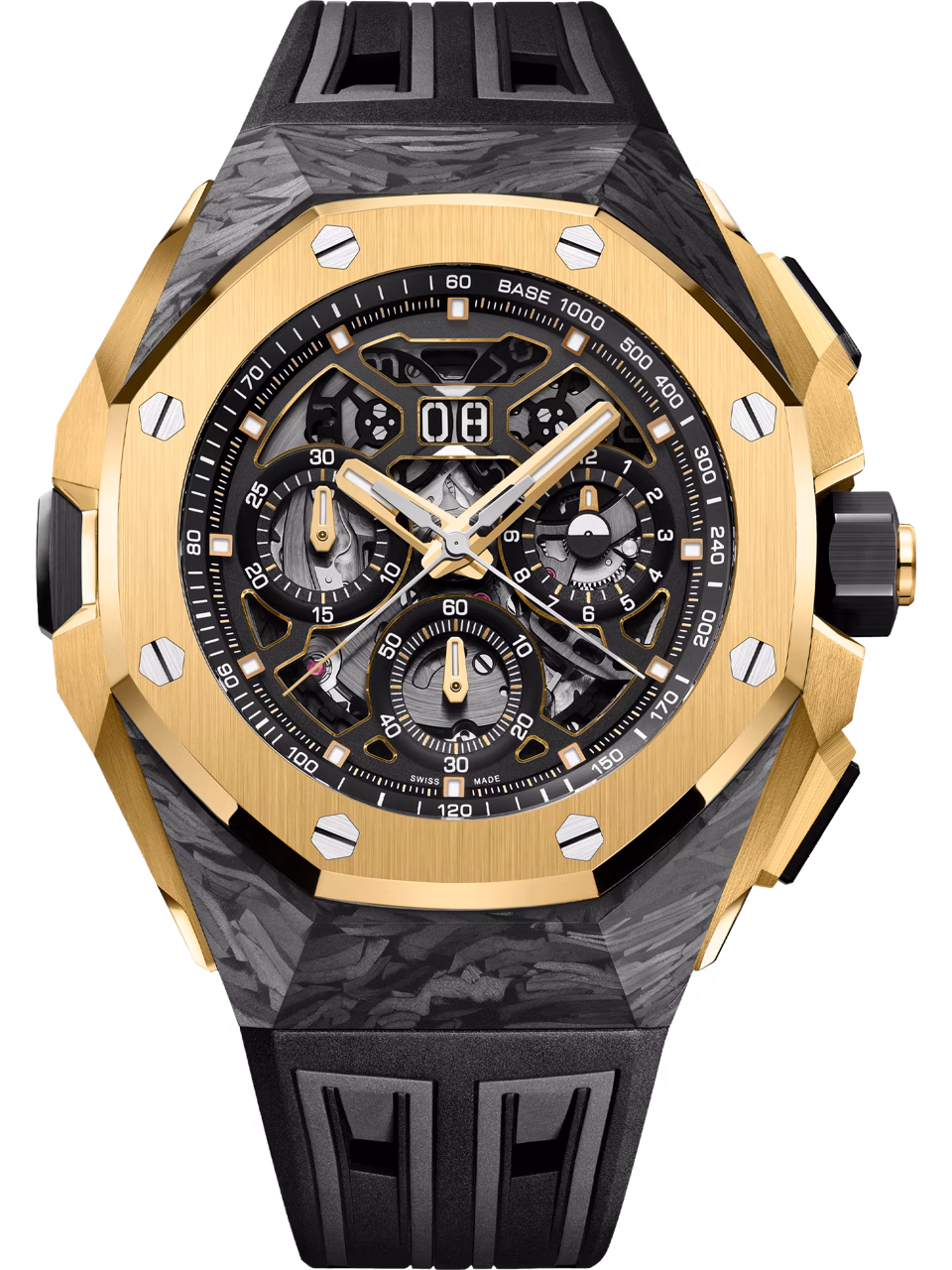 腕錶直立圖片 雙追針GMT大日期計時碼錶