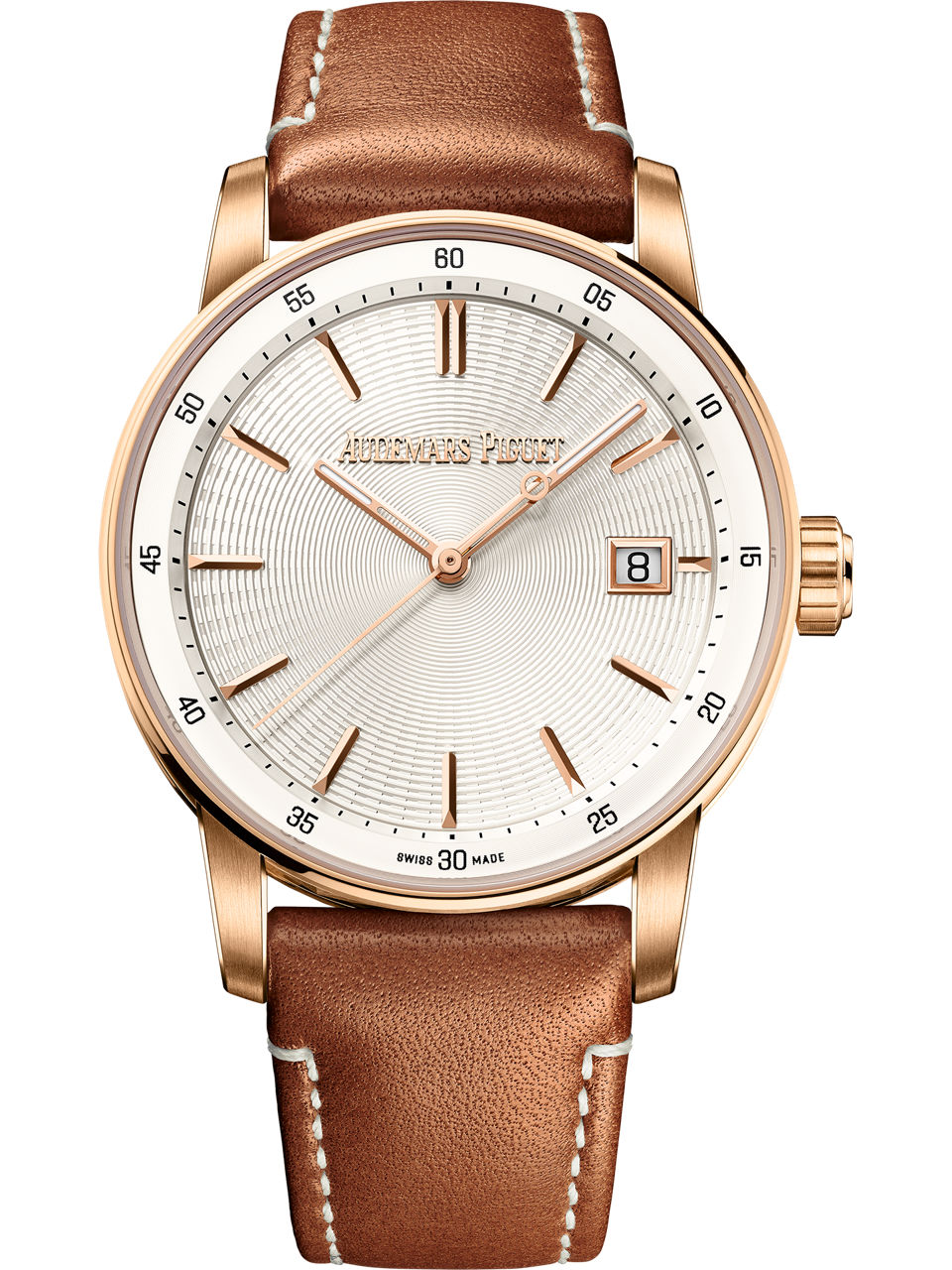 Close-up of the watch case