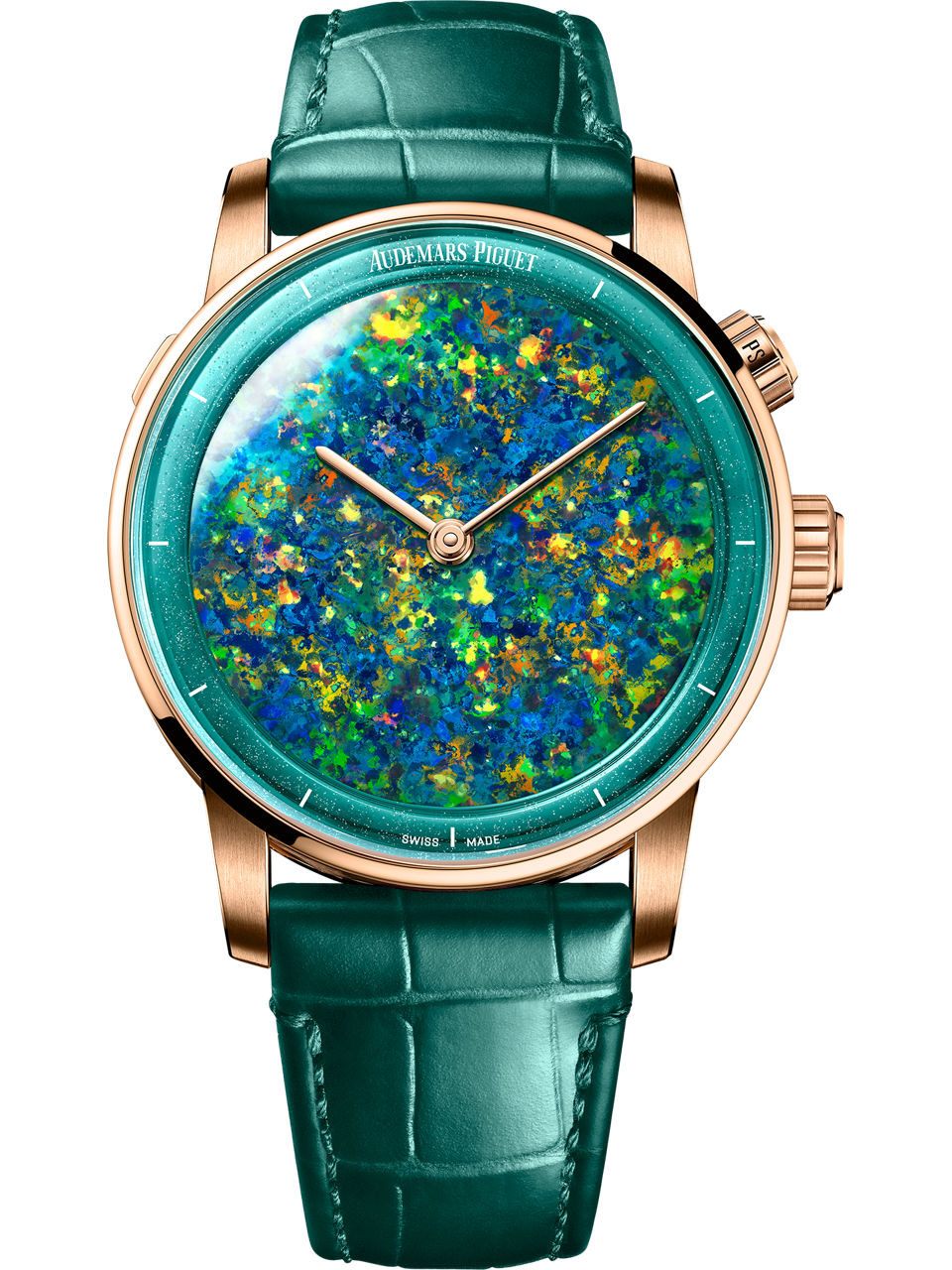 Close-up of the watch case