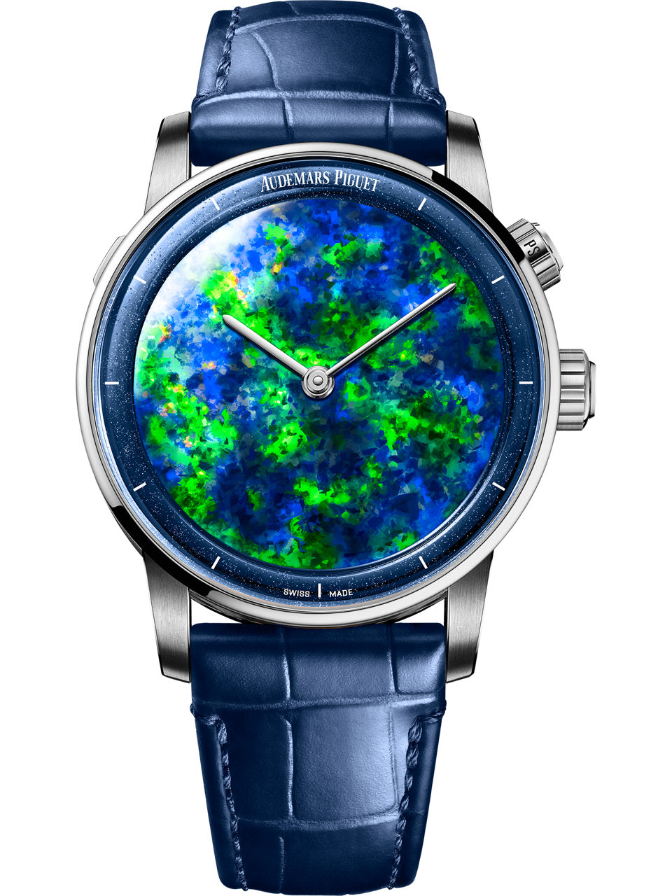 Close-up of the watch case