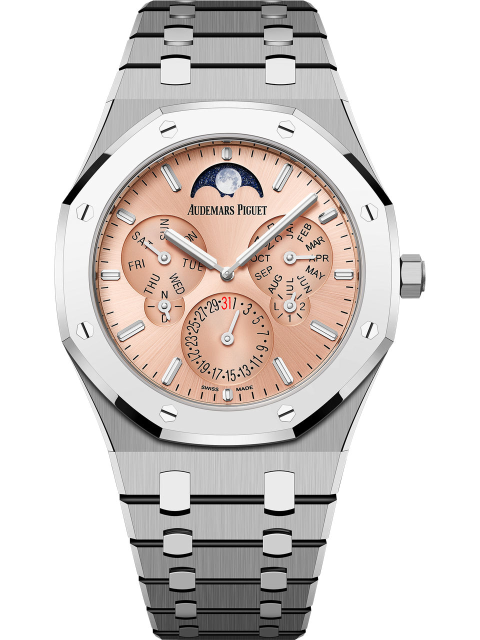 Das Gehäuse der Uhr in Nahaufnahme