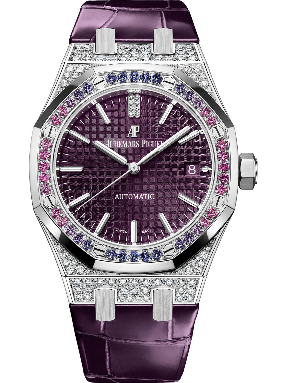 Close-up of the watch case