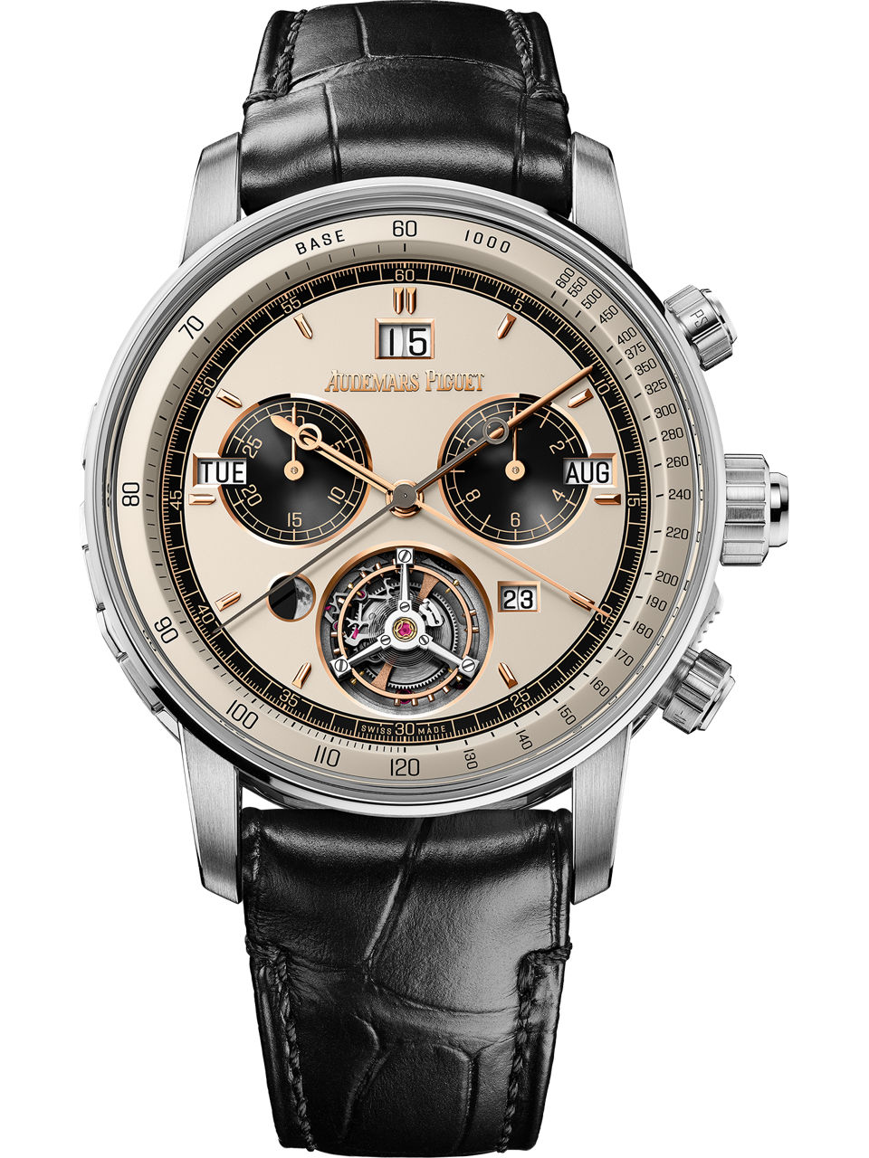 Primer plano de la caja del reloj