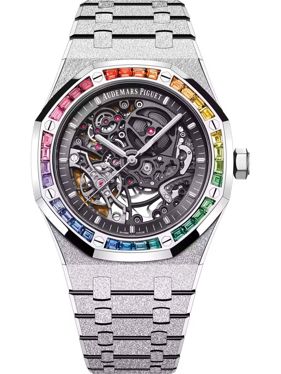 ウォッチの正面イメージ フロステッドゴールド ダブルバランスホイール オープンワーク