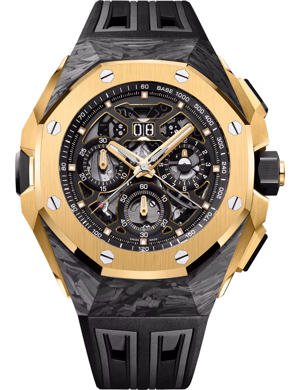 Close up of a Royal Oak Concept watch.