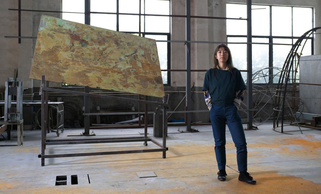 Retrato de Yu Ji en un taller.